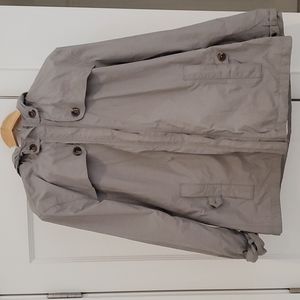 XL Grey North Face hooded rain jacket